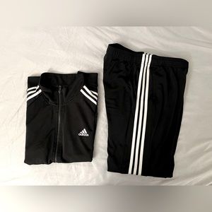 Adidas 3-Stripe Track Suit in Black